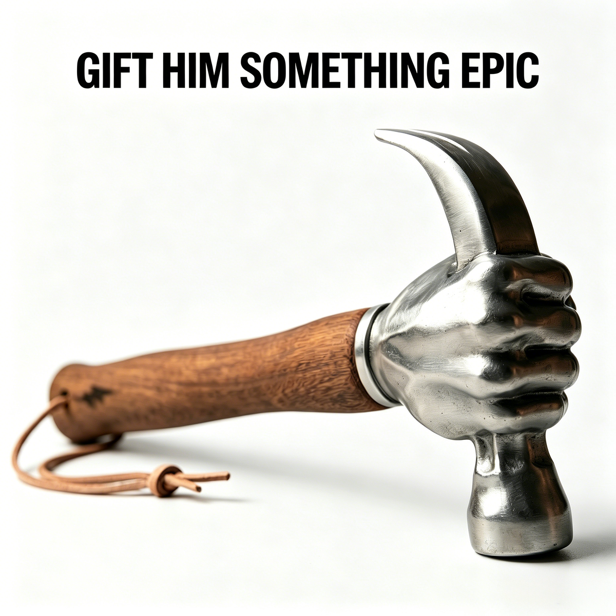 Fist-Shaped Hammer – Unique Novelty Gift & Desktop Decor for Men, Heavy-Duty Multi-Tool with Solid Wood Handle