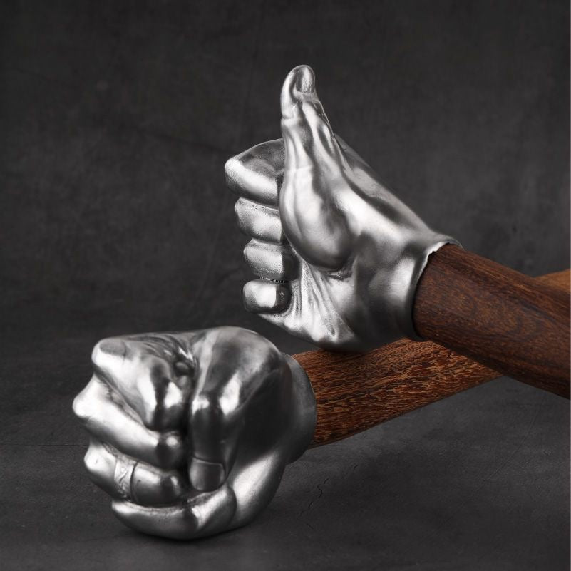 Thumbs Up Steel Hammer with Solid Wood Handle – Compact Heavy-Duty Hand Tool for DIY Repairs, Woodworking, Home Projects & Unique Gifts for Men