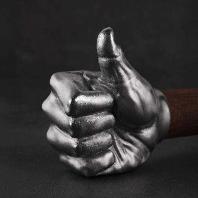 Thumbs Up Steel Hammer with Solid Wood Handle – Compact Heavy-Duty Hand Tool for DIY Repairs, Woodworking, Home Projects & Unique Gifts for Men