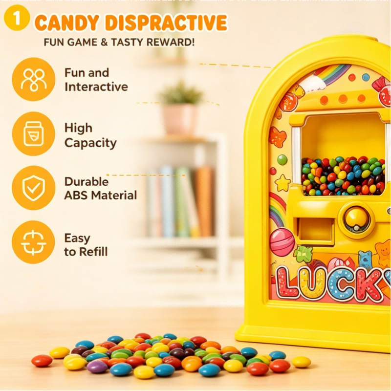 Candy Dispenser Picture Frame – Unique Wall-Mounted Treat Dispenser & Fun Gift for Kids, Adults & Pet Lovers