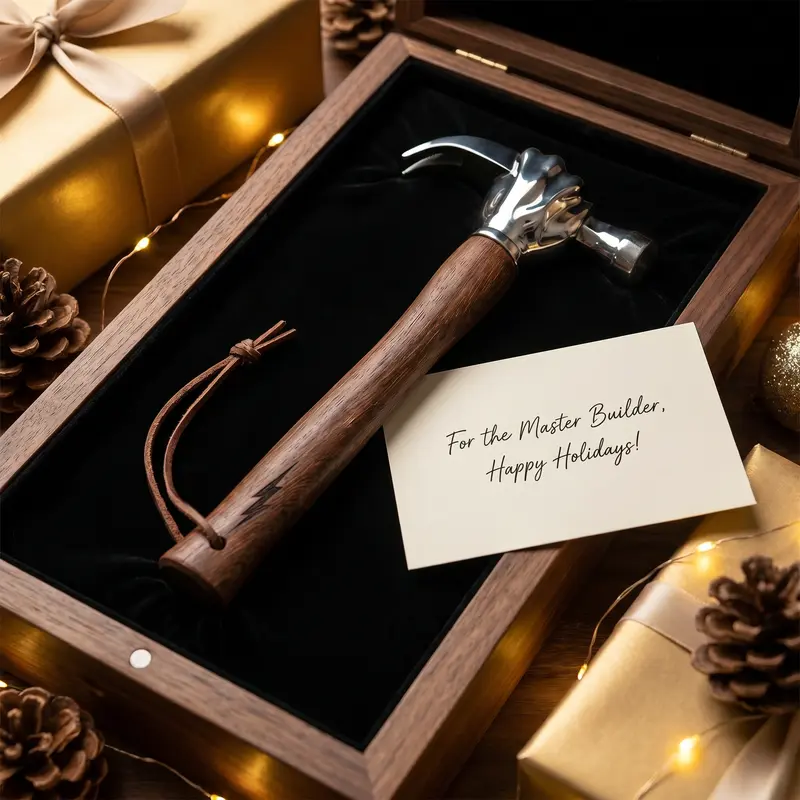Fist-Shaped Hammer – Unique Novelty Gift & Desktop Decor for Men, Heavy-Duty Multi-Tool with Solid Wood Handle