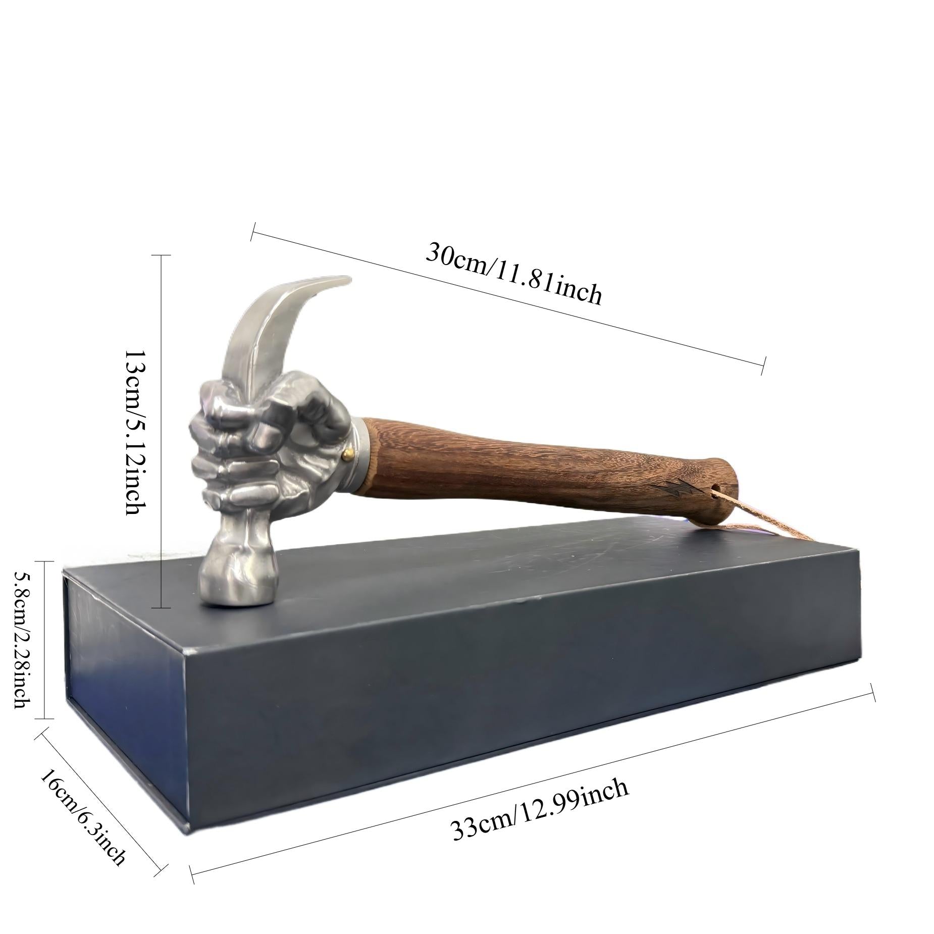 Fist-Shaped Hammer – Unique Novelty Gift & Desktop Decor for Men, Heavy-Duty Multi-Tool with Solid Wood Handle
