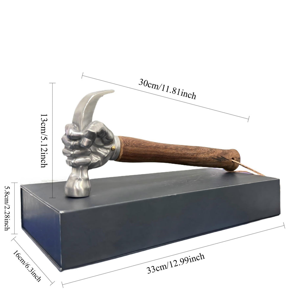 Fist-Shaped Hammer – Unique Novelty Gift & Desktop Decor for Men, Heavy-Duty Multi-Tool with Solid Wood Handle